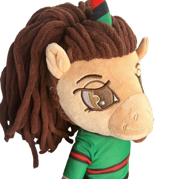 The Black Unicorn Doll Plush Dreds Boy Green Shirt Stuffed Animal - Picture 2 of 10